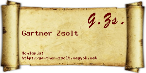 Gartner Zsolt névjegykártya